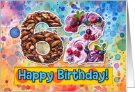 62 Years Old Happy Birthday Cake card
