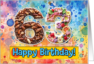 63 Years Old Happy Birthday Cake card