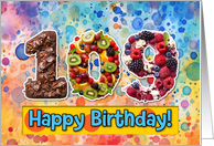 109 Years Old Happy Birthday Cake card