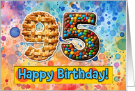 95 Years Old Happy Birthday Cake card