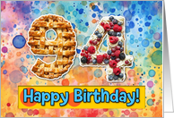 94 Years Old Happy Birthday Cake card