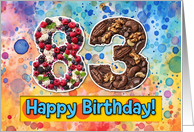 83 Years Old Happy Birthday Cake card