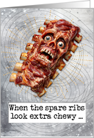 Halloween Zombie Spare Ribs card