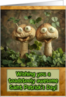 St. Patrick’s Day two Mushrooms in Clover card