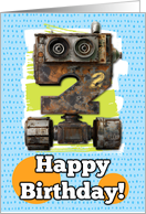 2 Years Old Happy Birthday Robots card