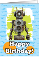 8 Years Old Happy Birthday Robots card