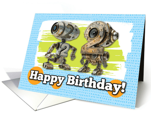 22 Years Old Happy Birthday Robots card (1827424)