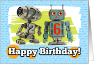 26 Years Old Happy Birthday Robots card