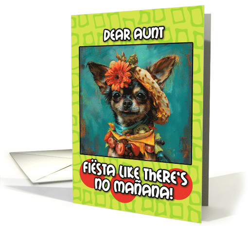 Aunt Happy Cinco de Mayo Chihuahua with Taco Hat card (1827776)