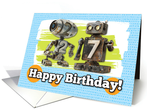 27 Years Old Happy Birthday Robots card (1827880)