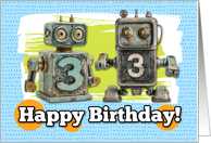 33 Years Old Happy Birthday Robots card