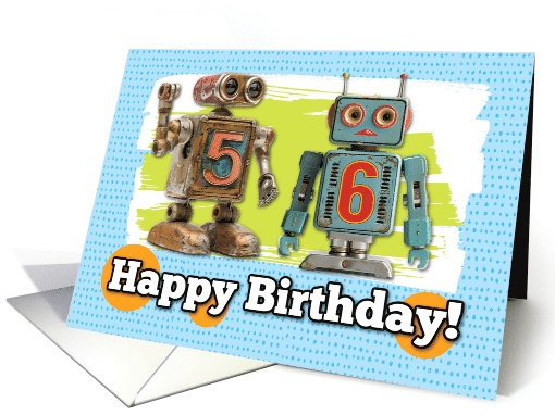 56 Years Old Happy Birthday Robots card (1827938)