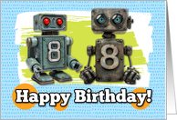 88 Years Old Happy Birthday Robots card