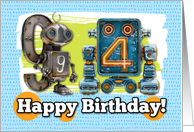 94 Years Old Happy Birthday Robots card