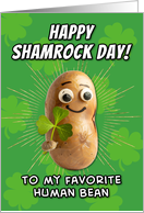 St. Patrick’s Day Fun Shamrock Bean card