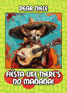 Niece Cinco de Mayo Chihuahua Mariachi with Guitar