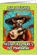 Daughter Cinco de Mayo Chihuahua Mariachi with Guitar card