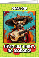 Dad Cinco de Mayo Chihuahua Mariachi with Guitar card