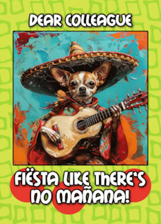 Colleague Cinco de Mayo Chihuahua Mariachi with Guitar