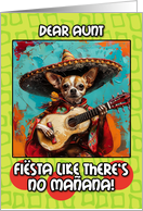 Aunt Cinco de Mayo Chihuahua Mariachi with Guitar card