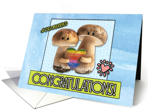 Congratulations LGBTQIA Wedding Congrats Mushrooms card (1829000)