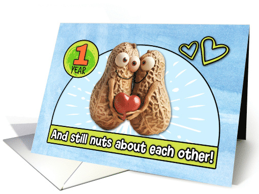 1 Year Wedding Anniversary Congrats Peanuts card (1829042)