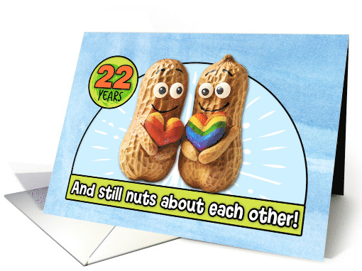 22 years Wedding Anniversary Congrats LGBTQIA Peanuts card (1829152)