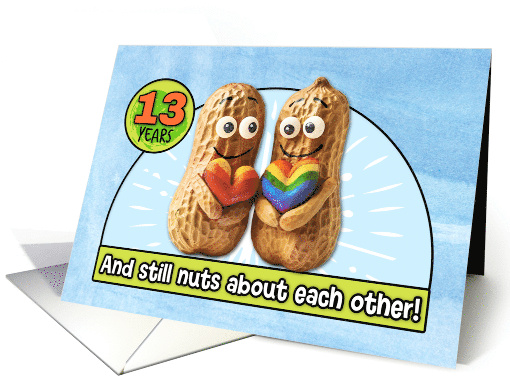 13 Years Wedding Anniversary Congrats LGBTQIA Peanuts card (1829168)
