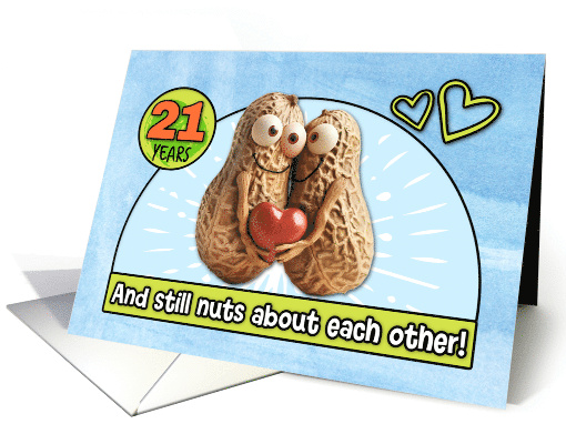 21 Years Wedding Anniversary Congrats Peanuts card (1829746)