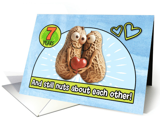 7 Years Wedding Anniversary Congrats Peanuts card (1829774)