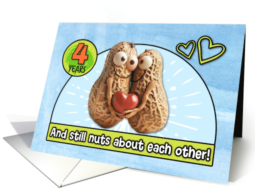 4 Years Wedding Anniversary Congrats Peanuts card (1829780)