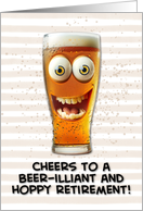 Congratulations Retirement Glass of Beer card