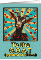 Father’s Day Goat with Hearts card