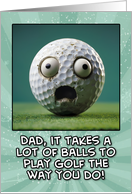 Father’s Day Shocked Golf Ball card