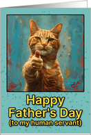 Father’s Day Ginger Cat Thumbs Up card