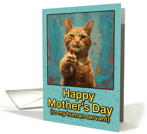 Mother's Day Ginger Cat Thumbs Up card (1829880)