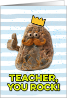 Teacher Father’s Day Rock card