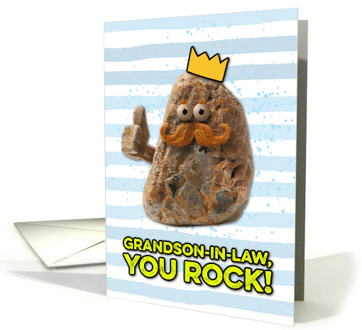 Grandson in Law Father's Day Rock card (1830120)