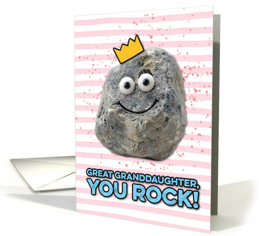 Great Granddaughter Mother's Day Rock card (1830446)