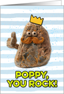 Poppy Father’s Day Rock card