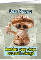 Poppy Happy Birthday Thumbs Up Fungi with Sunglasses card