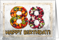 88 Years Old Happy Birthday Cake card