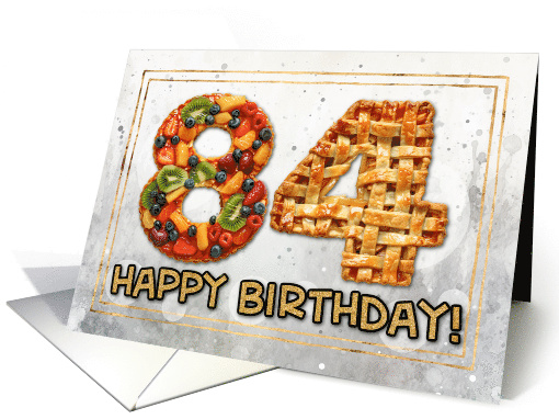 84 Years Old Happy Birthday Cake card (1831150)