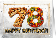 78 Years Old Happy Birthday Cake card