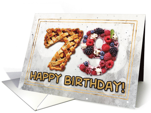 79 Years Old Happy Birthday Cake card (1831158)