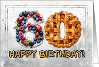 60 Years Old Happy Birthday Cake card