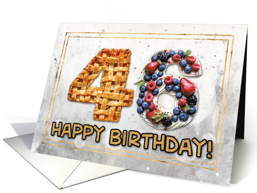 46 Years Old Happy Birthday Cake card (1831220)