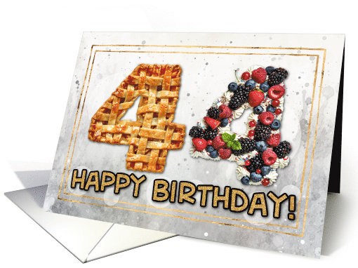 44 Years Old Happy Birthday Cake card (1831222)