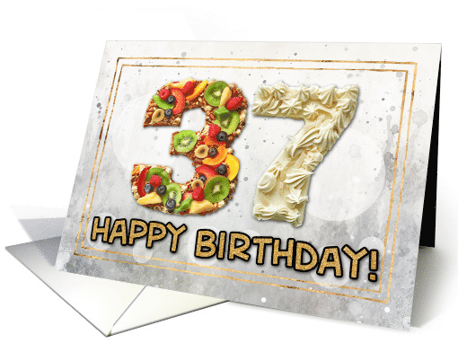 37 Years Old Happy Birthday Cake card (1831242)