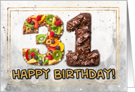 31 Years Old Happy Birthday Cake card
